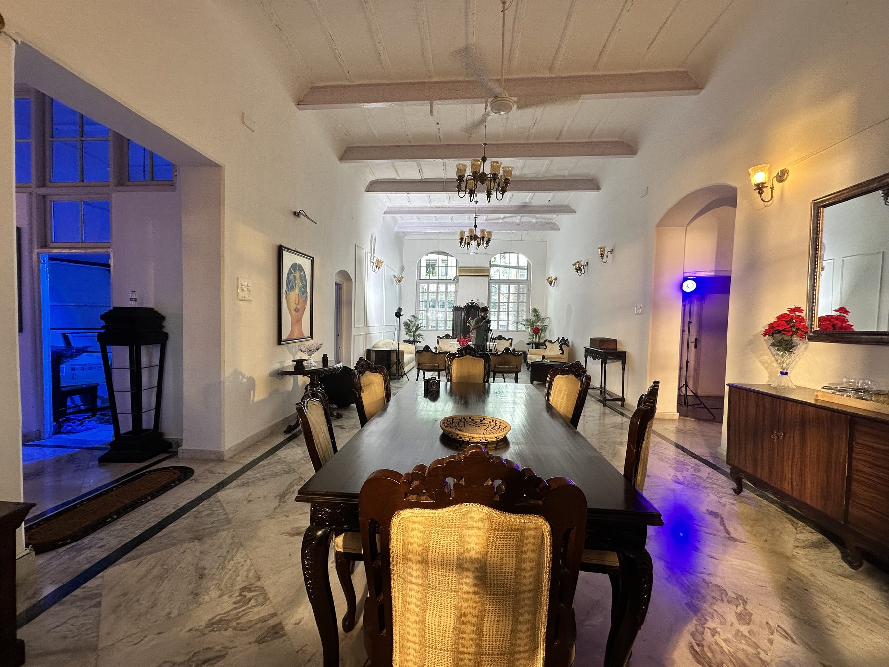 Dining table toward the crew