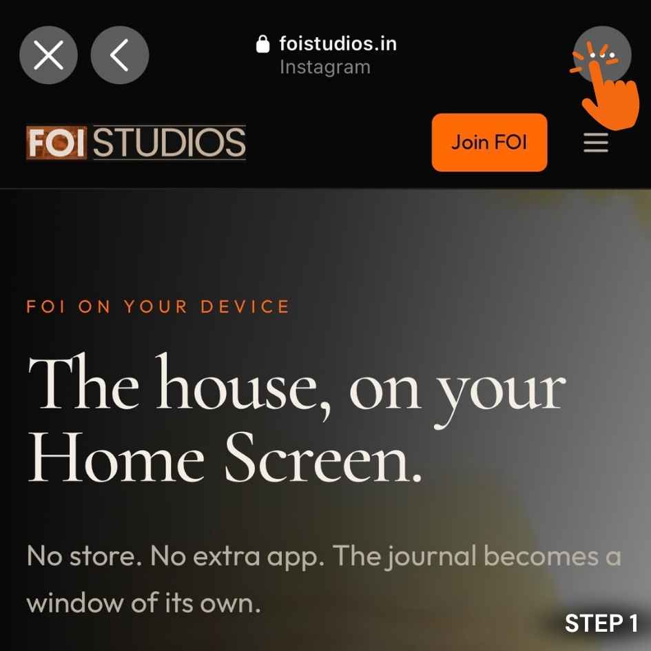 Step 01: The three dots